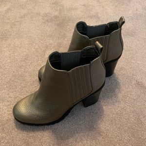 Metallic gold booties